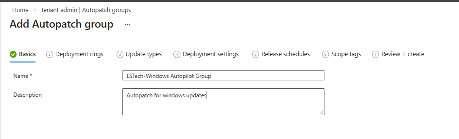 Name your Autopatch group