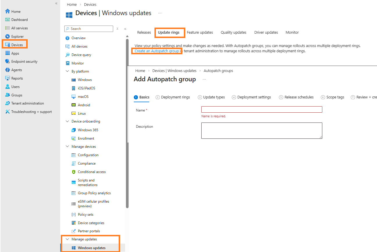 Create Autopatch group