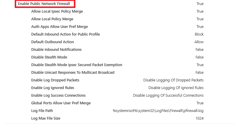 Firewall logging